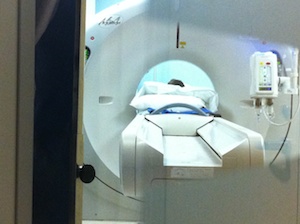 Papa in the CT scanner
