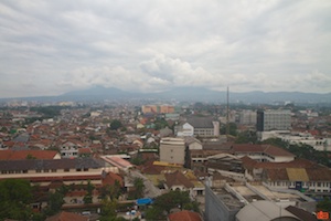 The view of the southern part of Bandung, as seen from my window at the Hilton.